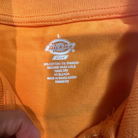 Dickies Orange Polo Shirt Classic Short Sleeve - Picture 6 of 9